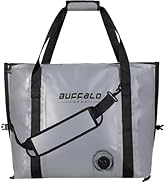 Buffalo Gear Insulated Fish Cooler - 27.5QT 58QT Waterproof Flat Bottom Bag, Leakproof and Fishin...