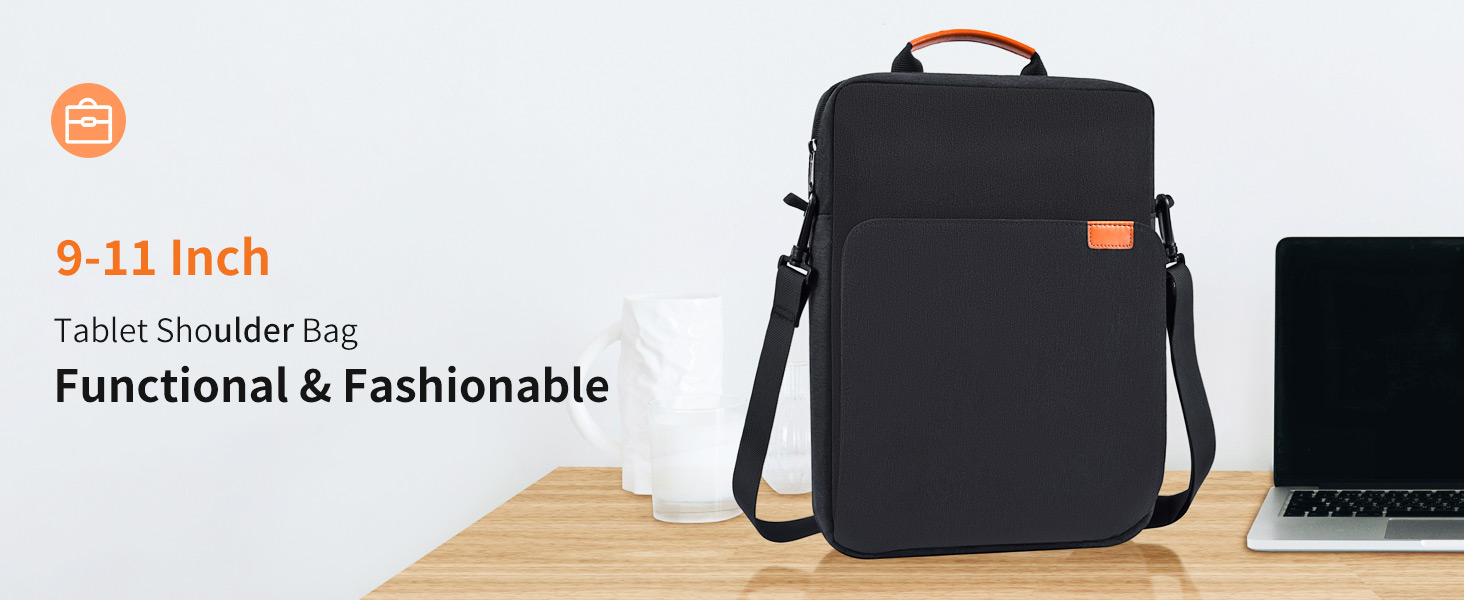 9-11 Inch Tablet Shoulder Bag Carrying Case for 11 iPad Pro M4 iPad Air M2 2024