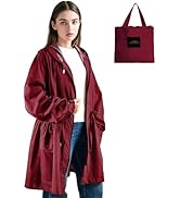 LAMA Women's Rain Jacket with Hooded, Lightweight Waterproof Rain Coat with Big Pocket, Windproof...