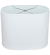 Aspen Creative 37001A Transitional Oval Hardback Shaped Spider Construction Lamp Shade in Off-Whi...