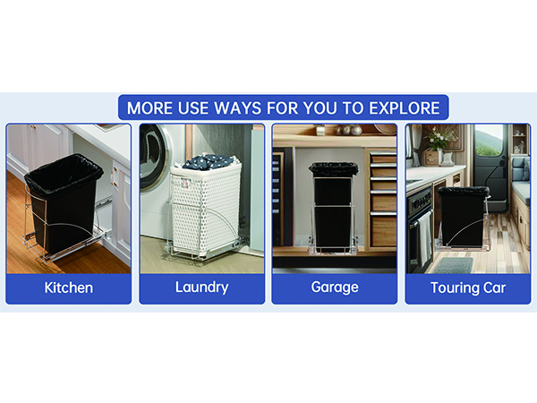 Under sink garbage can pull out kit