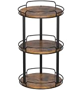 LAMU 10'' Wood Lazy Susan Turntable Organizer for Cabinet, 3 Tier Lazy Susan Spice Rack Organizer...