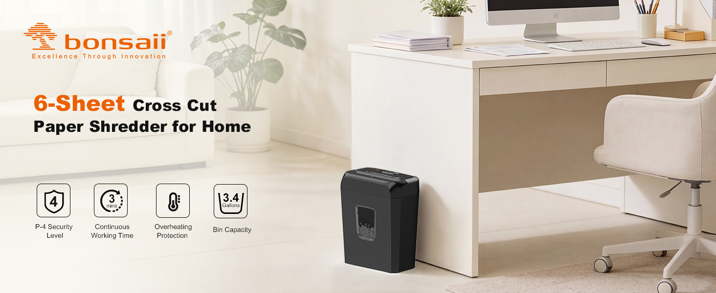 Bonsaii Paper Shredder for Home Use
