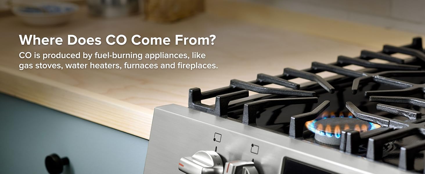 Sources that produce carbon monoxide - Kidde CO detectors - desktop image