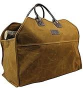 INNO STAGE Heavy Duty Wax Canvas Log Carrier Tote,Large Fire Wood Bag,Durable Firewood Holder,Can...