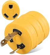 MECMO NEMA L5-30P to TT-30R 30 Amp RV Adapter UL Listed, Portable Compact Adaptor, 3 Prong 30A 12...