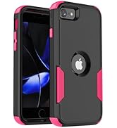 iPhone SE 2020 Case,iPhone SE 2022 Case,3 in 1 Phone Case,Shockproof TPU Hard PC Bumper Drop-Proo...