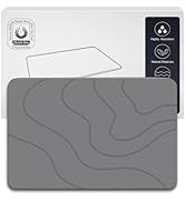 ZITRONE Stone Bath Mat Non-Slip Stone Bath Mats for Bathroom Diatomaceous Eartht Stone Quick-Dryi...