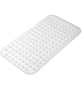 AmazerBath Bath Tub Mat, Medium Size 27.6 x 15 Inches Non-Slip Shower Mats with Suction Cups and ...