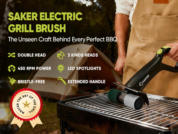 Saker Electric Grill Brush for Outdoor Grill