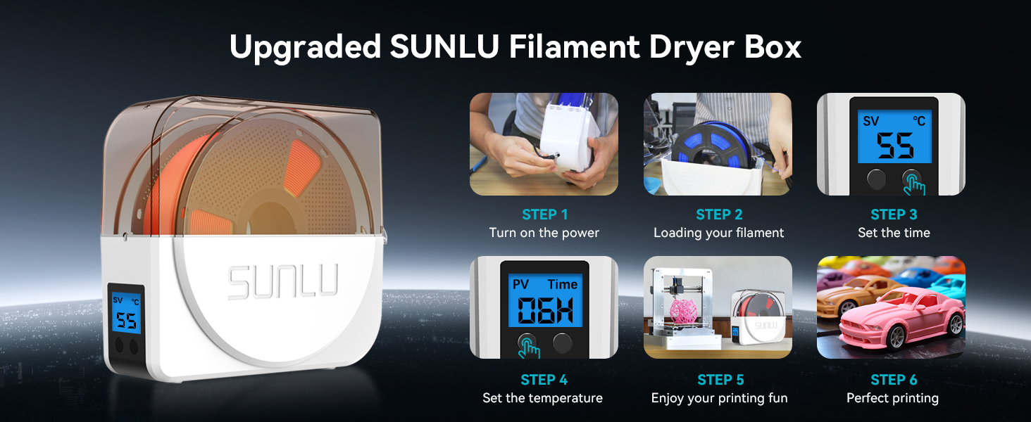 sunlu official filament dryer s1 plus 3d printer filament dryer