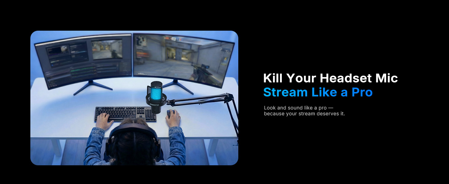 wireless gaming streaming microphone for pc DGM20W