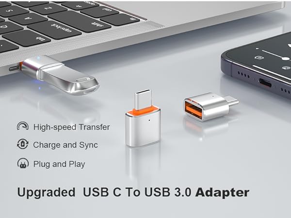 USB C to USB Adapter USB C Male to USB 3.0 Female OTG Adapter 