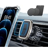 LISEN Upgraded Magnetic Phone Clip for Car - Ultra Strong 6 Magnets - Holder for 4-6.7 inch Smart...