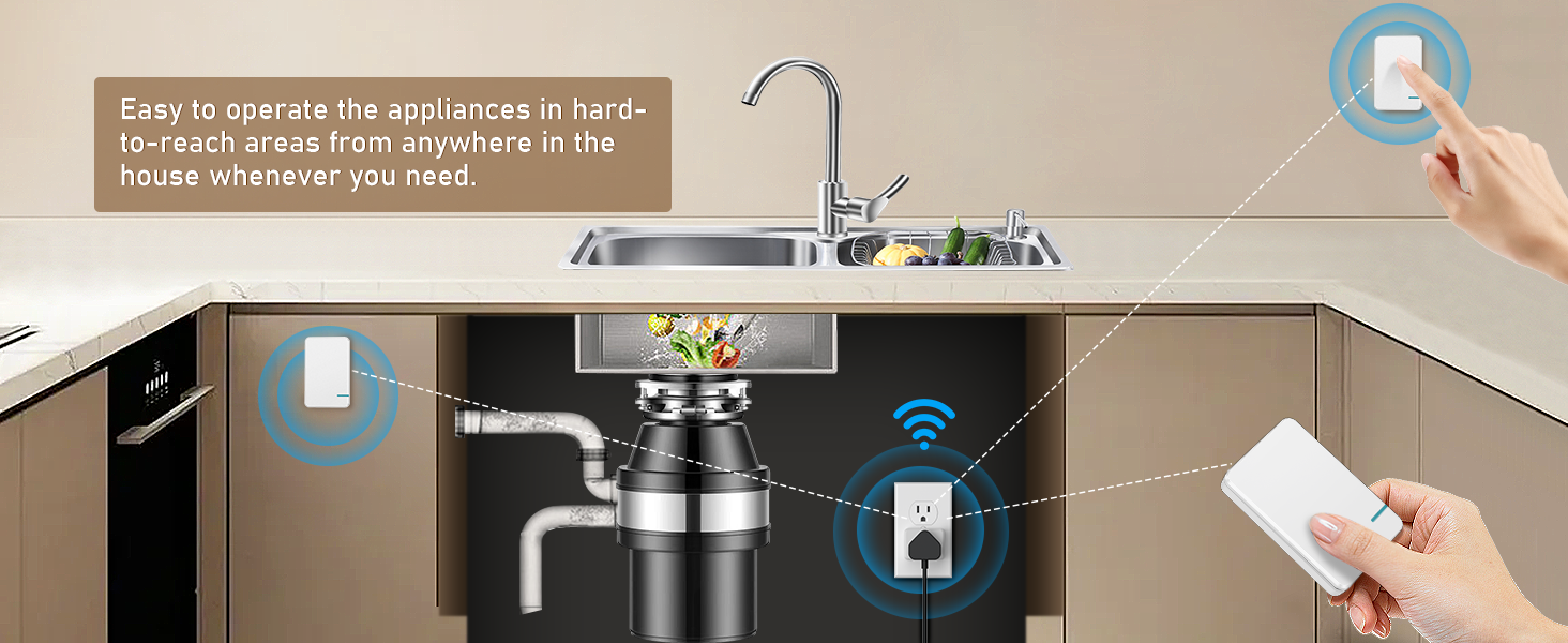 easy to operate the appliances in hard-to-reach areas from anywhere