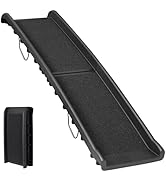 ZENY Portable Folding Dog Ramps for SUV, Truck, Car Ramp Stairs Step Ladder for Pet, Non-Slip Pet...