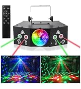 LAUCNPTY DJ Disco Ball Party Lights with DMX512 and Sound Activated, LED Stage Lighting Show Stro...