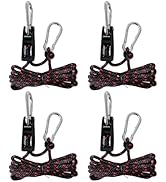 NONGKANG Ratchet Tie Down Straps, 1/4" (6mm) Adjustable Rope Hangers(4pcs, 12ft/Pack), Suitable f...