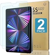 Lapocover 2 Pack - Tempered Glass &amp; Blue Light Blocking Screen Protector for iPad Pro 11'' 4th/3r...