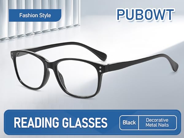 PUBOWT 2-Pack Progressive Multifocus Reading Glasses for Men Women Blue Light Readers