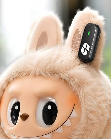 SONEVOX AirMic wireless microphone clipped to a plush character for effortless creative recording