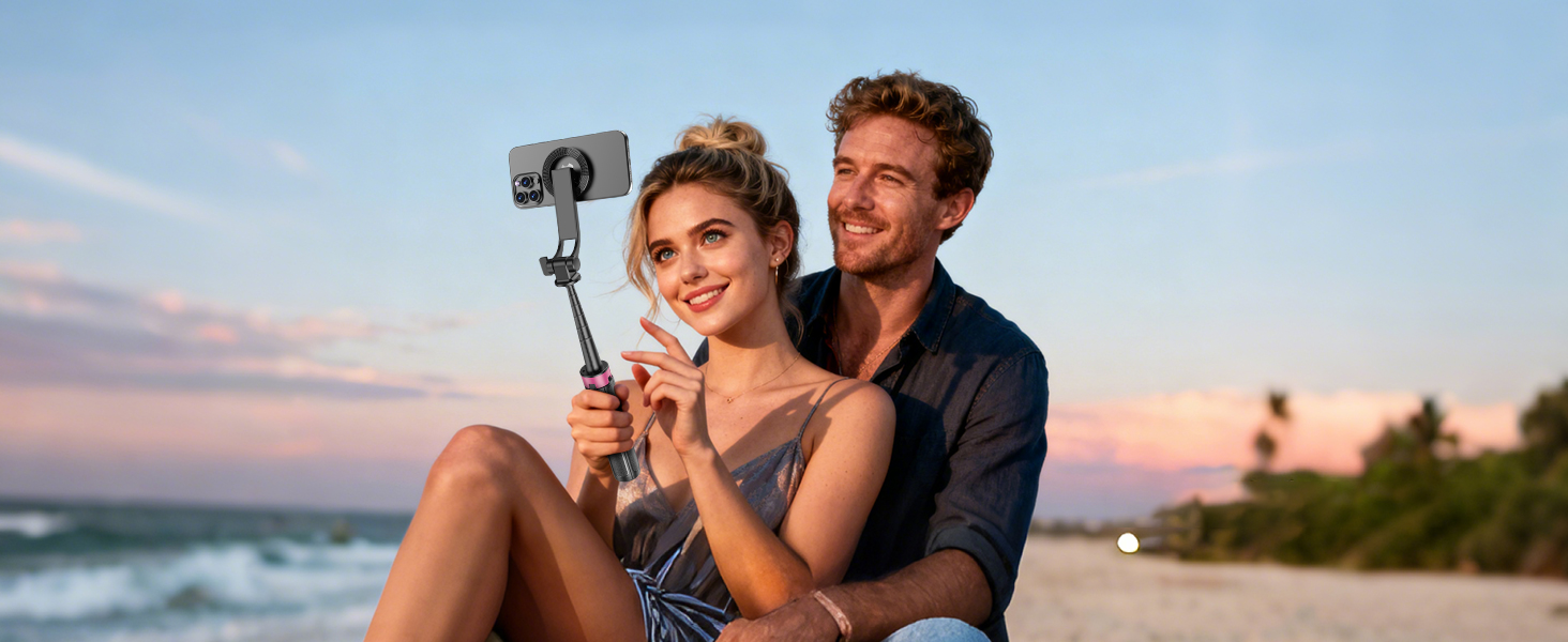 Magnetic Selfie Stick Tripod with Remote