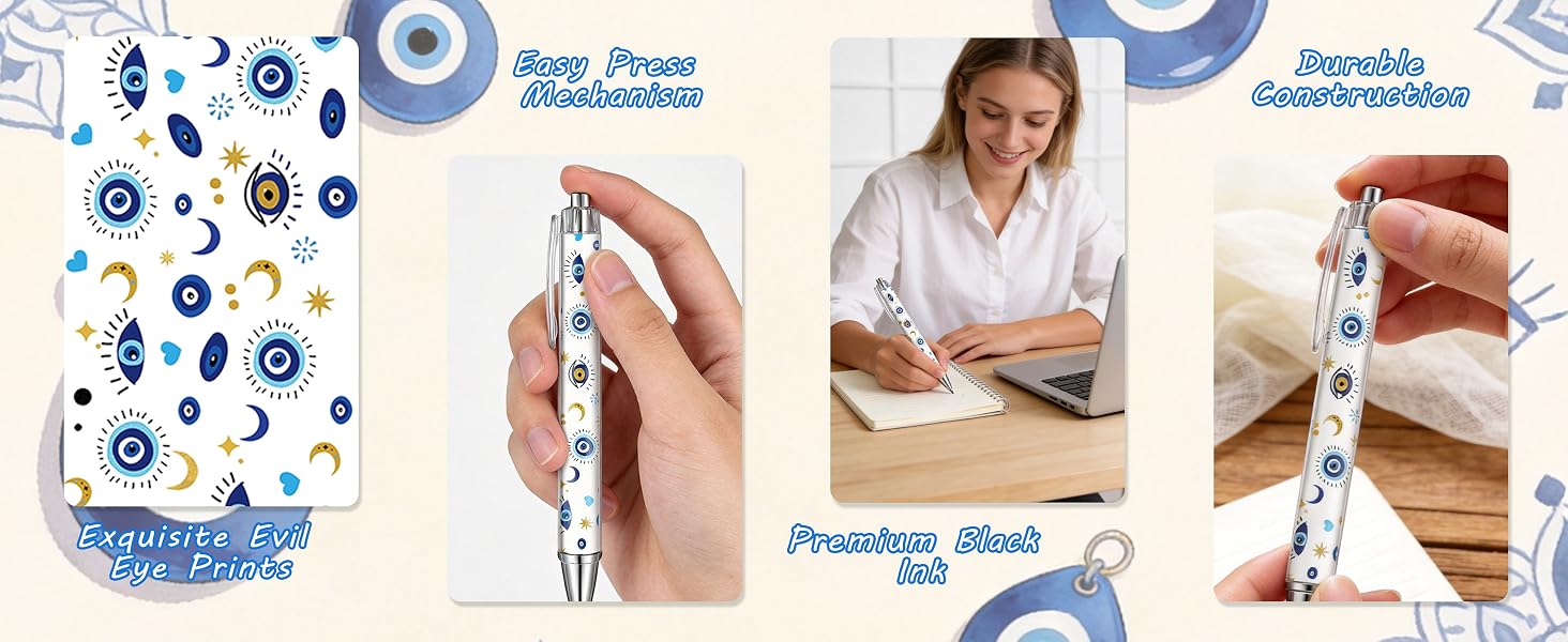 Exquisite Evil Eye Prints, Easy Press Mechanism, Premium Black Ink, Durable Construction