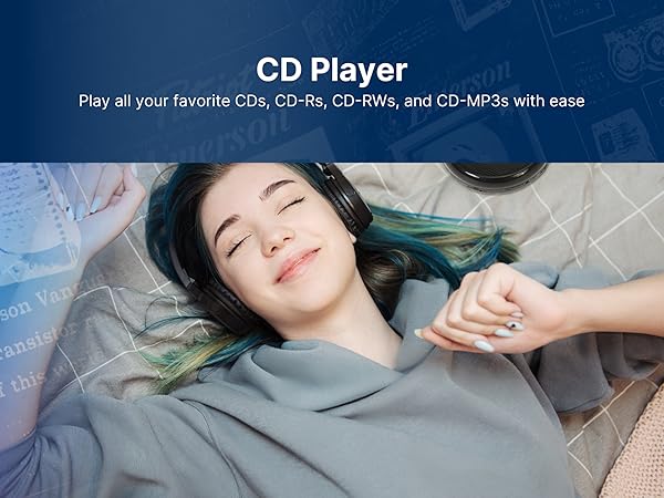 Emerson EPCD-2000 CD CD-R CD-RW Player with Bluetooth connectivity Compact Disc Player Portable CDs