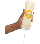 Brenium No-Drip FIFO Mayo Squeeze Bottle – 18oz BPA-Free Refillable Dispenser with White Twist Ca...