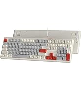 ATTACK SHARK Gaming Keyboard Wired,RGB Backlight Ergonomic 108 Keys Mechanical Feeling Keyboard,Q...