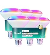 Linkind Matter Smart Light Bulb,1200LM 85W BR30 Smart Flood Light Bulbs Works with Alexa/Apple Ho...