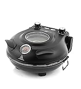KLAIF 12" Electric Countertop Pizza Oven With Ceramic Stone, Dual Adjustable Temperature Control,...