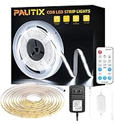COB LED Strip Lights 16.4ft,PAUTIX Daylight White 6500K Dimmable LED Light Strip CRI85+,Super Bri...