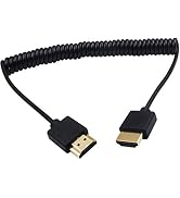 Duttek 4K Coiled HDMI Cable 6FT/1.8M, HDMI Male to Male Extender Cable for 3D and 4K Ultra HD TV ...