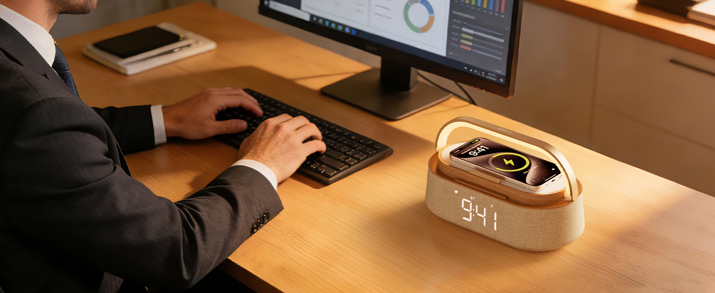 alarm clock with Bluetooth speaker