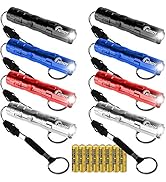 Sunloy 8-pack 4 Colors Bright Mini LED Flashlight Set - Portable Flashlights Ideal for Traveling,...