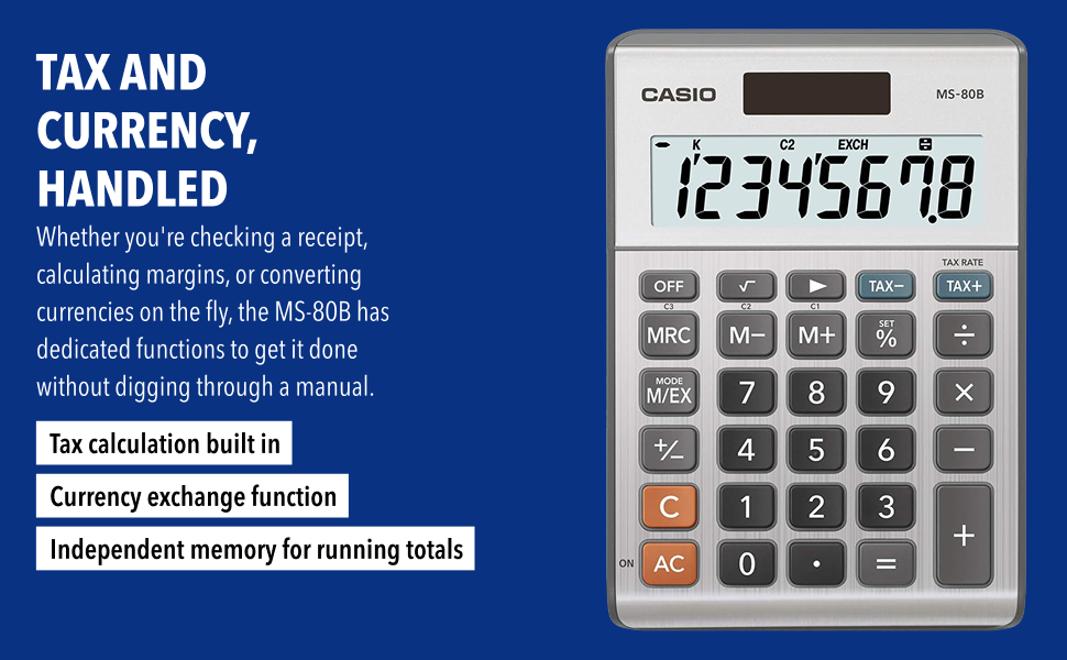 Tax and currency handled