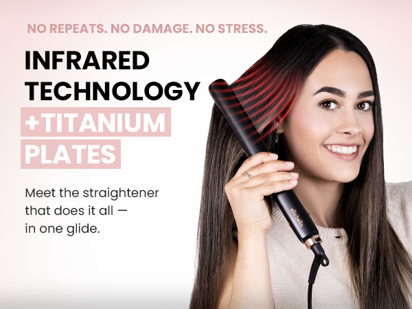 Black Slimline Infrared Hair Straightener