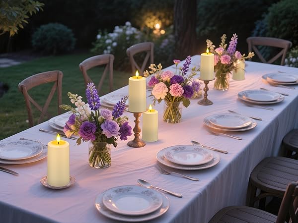 pillar candles large white long lasting