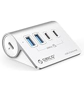 ORICO 4-Port USB 3.2 Gen 2 Hub 10Gbps with 2 USB A +2 USB C, Aluminium Hub with 1.64Ft USB-C Cabl...