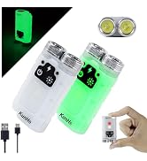 KunHe 2 Pack Small Powerful EDC Flashlight with RED and White Light &amp; Tail Magnet-Super Bright 90...
