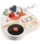 TOP BRIGHT DJ Music Busy Board - Wooden Toddler Toys for Boys and Girls,Montessori Sensory Toy wi...