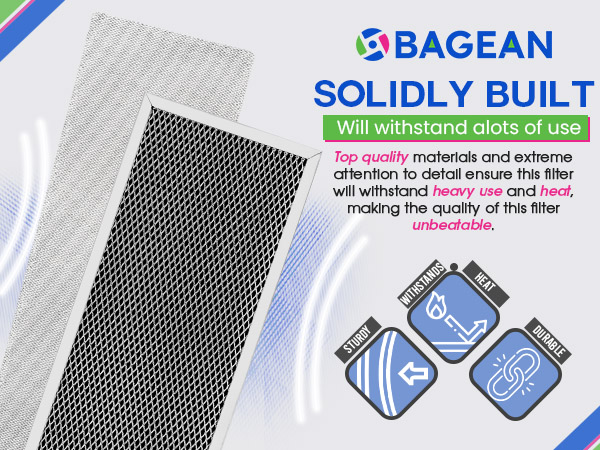 Our range hood filter replacement is solidly built