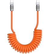 ZEDKO USB C to C Cable 3ft Coiled Type C Charger for Car 100W Fast Charging Cord Compatible with ...