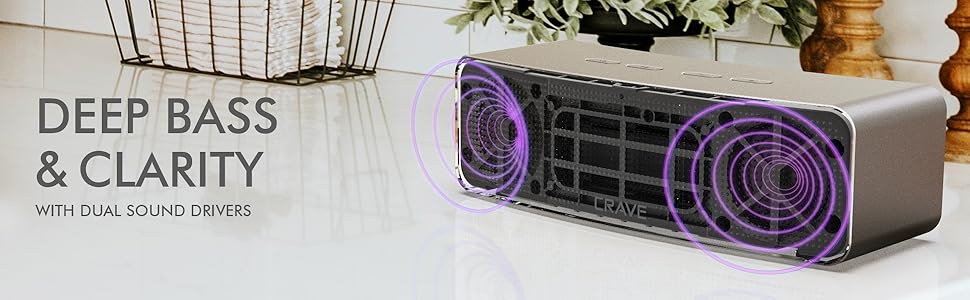 wireless speaker crave curve bluetooth speaker portable metal dual driver compact pocket size 
