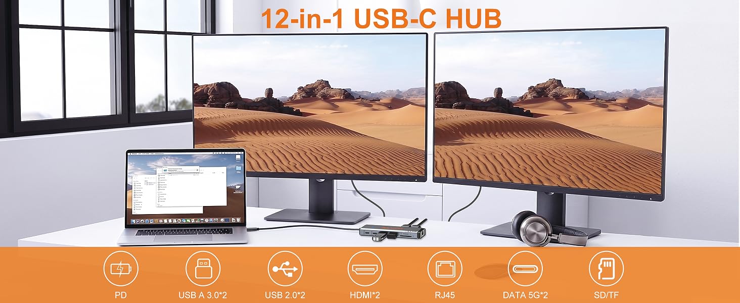 laptop docking station dual monitor