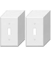 BESTTEN Toggle Wall Plate, Electric Light Switch Cover Plate, 1-Gang Standard Size Switch Plate C...