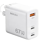 67W USB C Charger Block, 2C1A GaN Fast Charger for MacBook Air/Pro, iPhone 17/16, iPad Pro, USB-C...