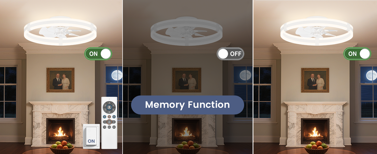  ceiling fan with lights remote control