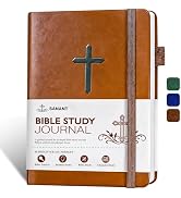 SANANT Bible Study Journal, Leather Christian Bible Church Notes Notebook for Note Taking &amp; Refle...